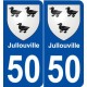 50 Jullouville blason autocollant plaque stickers ville