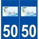50 Jullouville logo autocollant plaque stickers ville