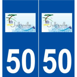 50 Jullouville logo autocollant plaque stickers ville