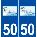 50 Jullouville logo autocollant plaque stickers ville