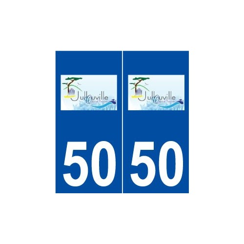 50 Jullouville logo autocollant plaque stickers ville