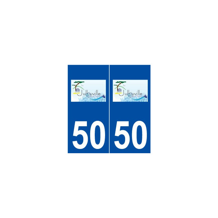 50 Jullouville logo autocollant plaque stickers ville