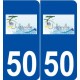 50 Jullouville logo autocollant plaque stickers ville