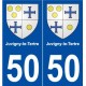 50 Juvigny-le-Tertre blason autocollant plaque stickers ville