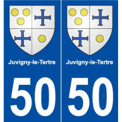 50 Juvigny-le-Tertre blason autocollant plaque stickers ville