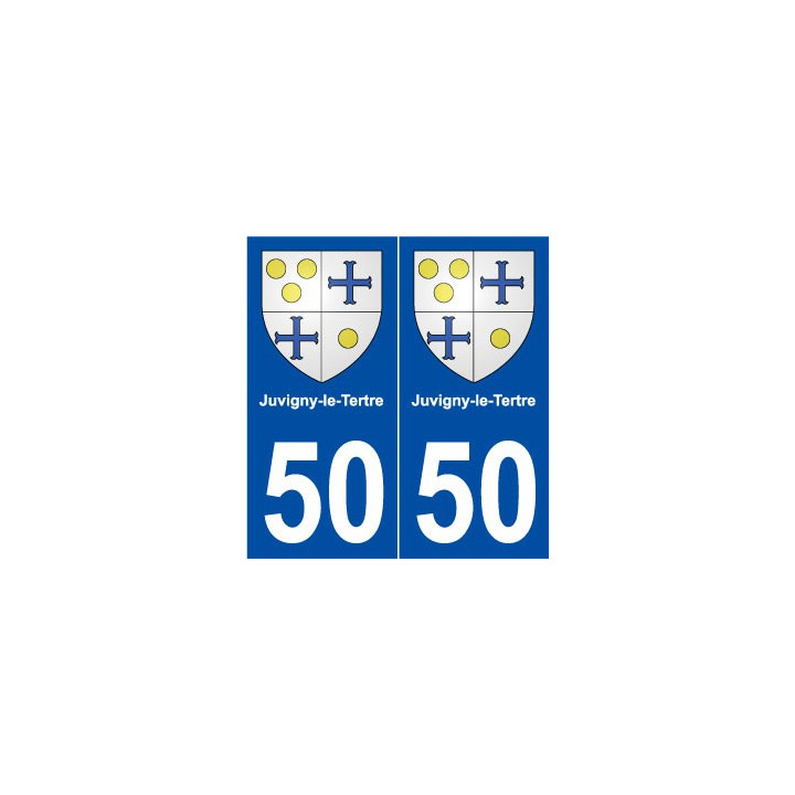 50 Juvigny-le-Tertre blason autocollant plaque stickers ville