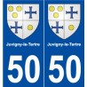 50 Juvigny-le-Tertre blason autocollant plaque stickers ville
