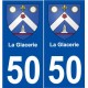 50 La Glacerie blason autocollant plaque stickers ville