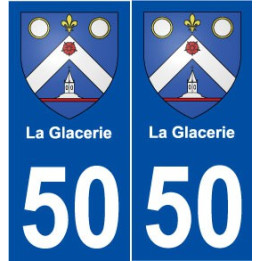 50 La Glacerie blason autocollant plaque stickers ville