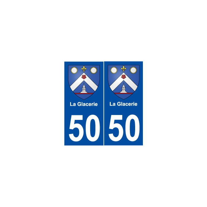 50 La Glacerie blason autocollant plaque stickers ville