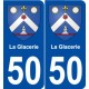 50 La Glacerie blason autocollant plaque stickers ville
