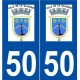 50 La Glacerie logo autocollant plaque stickers ville