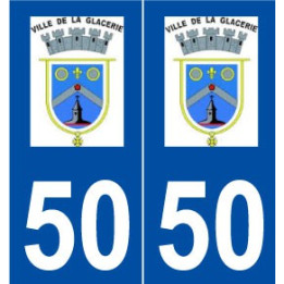 50 La Glacerie logo autocollant plaque stickers ville