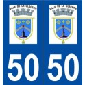 50 La Glacerie logo autocollant plaque stickers ville