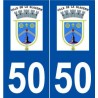 50 La Glacerie logo autocollant plaque stickers ville