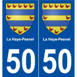 50 La Haye-Pesnel blason autocollant plaque stickers ville