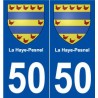 50 La Haye-Pesnel blason autocollant plaque stickers ville