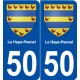 50 La Haye-Pesnel blason autocollant plaque stickers ville