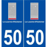 50 La Lucerne-d'Outremer logo autocollant plaque stickers ville