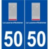 50 La Lucerne-d'Outremer logo autocollant plaque stickers ville