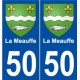 50 La Meauffe blason autocollant plaque stickers ville