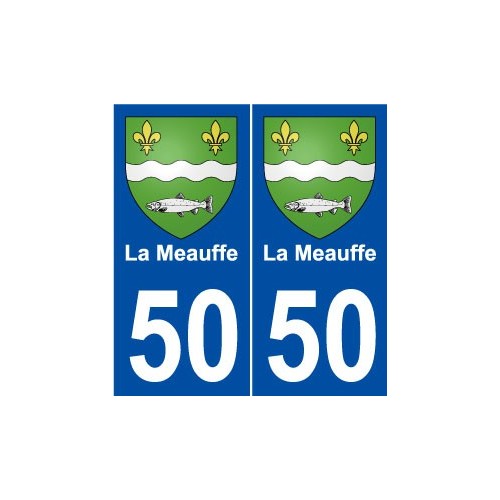 50 La Meauffe blason autocollant plaque stickers ville