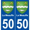 50 La Meauffe blason autocollant plaque stickers ville