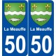 50 La Meauffe blason autocollant plaque stickers ville