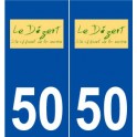50 Le Dézert logo autocollant plaque stickers ville