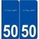 50 Le Grand-Celland logo autocollant plaque stickers ville