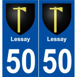 50 Lessay blason autocollant plaque stickers ville