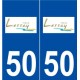 50 Lessay logo autocollant plaque stickers ville