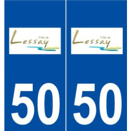 50 Lessay logo autocollant plaque stickers ville