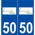 50 Lessay logo autocollant plaque stickers ville