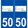 50 Lessay logo autocollant plaque stickers ville