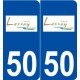 50 Lessay logo autocollant plaque stickers ville