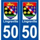 50 Lingreville logo autocollant plaque stickers ville