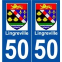 50 Lingreville logo autocollant plaque stickers ville