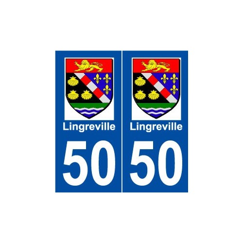 50 Lingreville logo autocollant plaque stickers ville