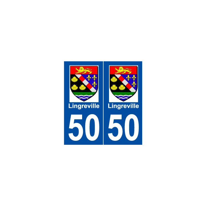 50 Lingreville logo autocollant plaque stickers ville