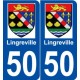 50 Lingreville logo autocollant plaque stickers ville
