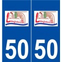 50 Longueville logo autocollant plaque stickers ville