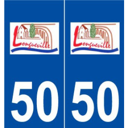50 Longueville logo autocollant plaque stickers ville