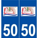 50 Longueville logo autocollant plaque stickers ville