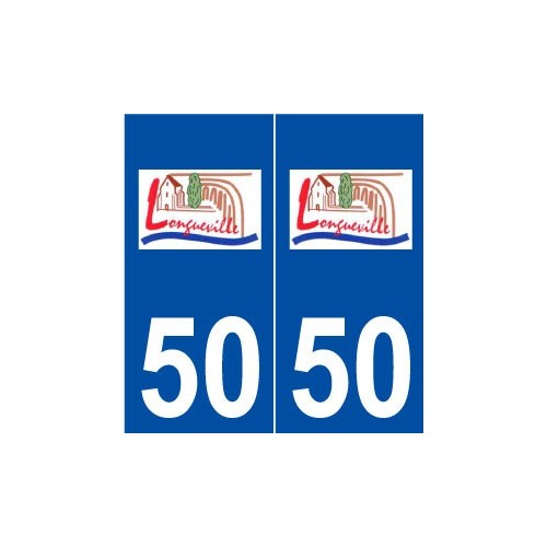 50 Longueville logo autocollant plaque stickers ville