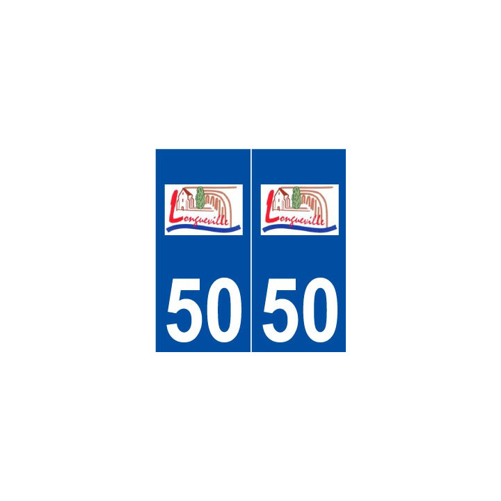50 Longueville logo autocollant plaque stickers ville