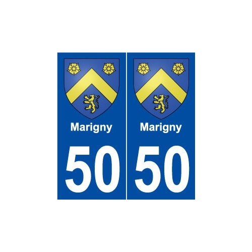 50 Marigny blason autocollant plaque stickers ville