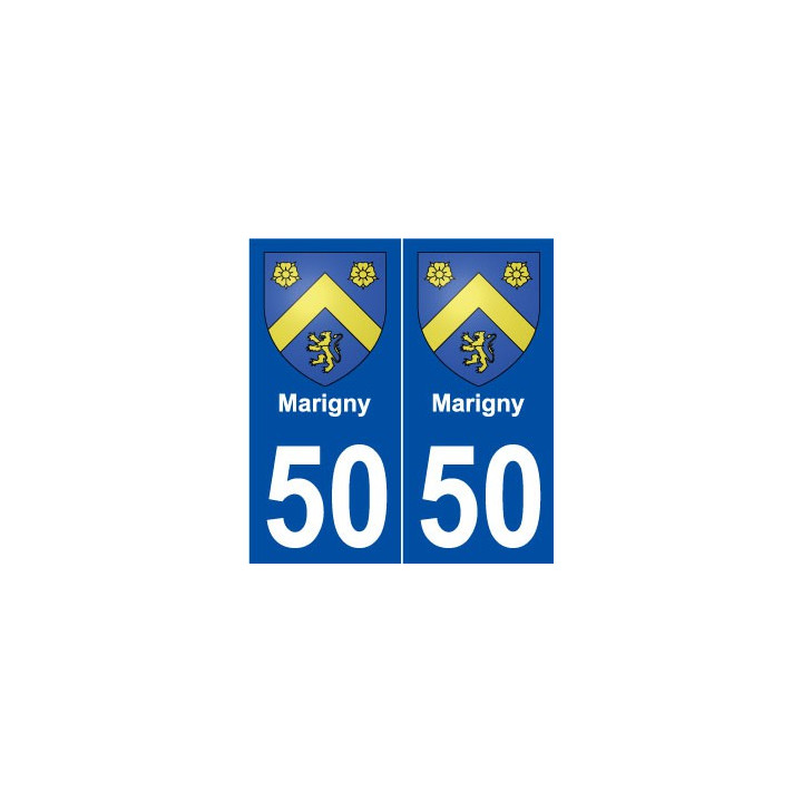 50 Marigny blason autocollant plaque stickers ville