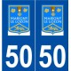 50 Marigny logo autocollant plaque stickers ville