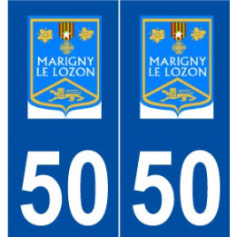 50 Marigny logo autocollant plaque stickers ville